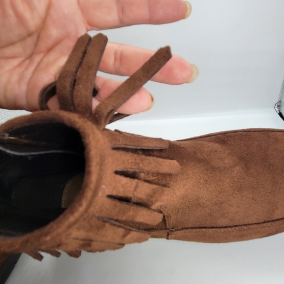 Comfortview Women's The Marion Shootie 7.5 WW Brown Flats Padded Insoles Suede - Picture 10 of 11